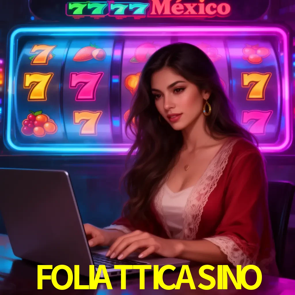 FOLIATTICASINO Slots - tragamonedas, RTP y control Tragamonedas FOLIATTICASINO con símbolos, saldo móvil y reglas de apuesta visibles